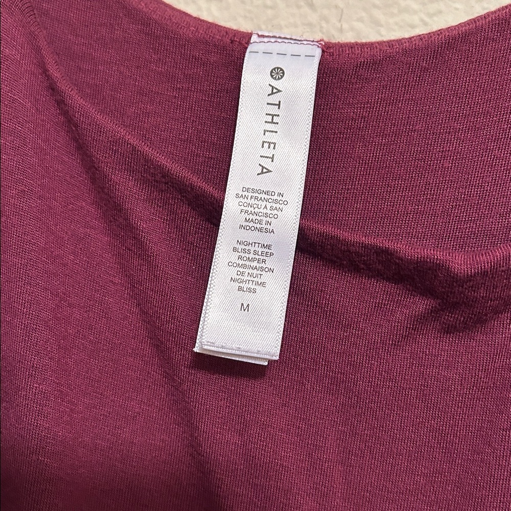 Athleta Deep Burgundy One Piece Pants - Picture 2 of 2